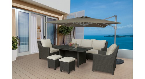 Mesa 6-pce Low Dining Outdoor Lounge Suite 